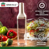 Sticla pentru sosuri Kinghoff KH 2004, 500 ml, Cu dozator, Inchidere etansa, Bej
