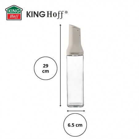 Sticla pentru sosuri Kinghoff KH 2004, 500 ml, Cu dozator, Inchidere etansa, Bej