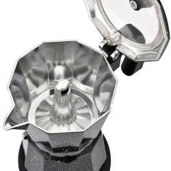 Aparat electric de cafea cubanez Klausberg KB 7998, 500 W, 6 cesti, Element de incalzire incorporat, Supapă de siguranta, Negru
