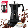 Aparat electric de cafea cubanez Klausberg KB 7998, 500 W, 6 cesti, Element de incalzire incorporat, Supapă de siguranta, Negru