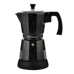 Aparat electric de cafea cubanez Klausberg KB 7998, 500 W, 6 cesti, Element de incalzire incorporat, Supapă de siguranta, Negru