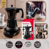Aparat electric de cafea cubanez Klausberg KB 7998, 500 W, 6 cesti, Element de incalzire incorporat, Supapă de siguranta, Negru