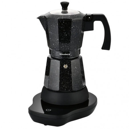 Aparat electric de cafea cubanez Klausberg KB 7998, 500 W, 6 cesti, Element de incalzire incorporat, Supapă de siguranta, Negru