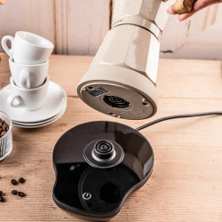 Aparat electric de cafea cubanez Klausberg KB 7999, 500 W, 6 cesti, Element de incalzire incorporat, Supapa de siguranta, Bej