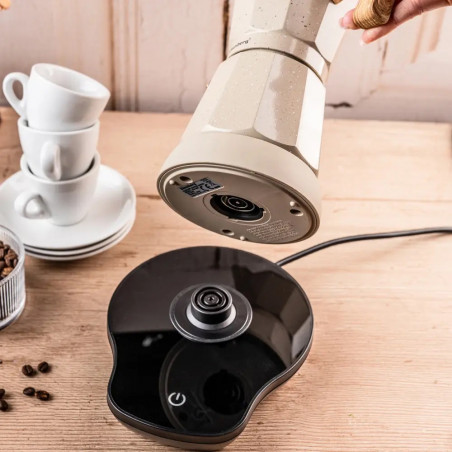 Aparat electric de cafea cubanez Klausberg KB 7999, 500 W, 6 cesti, Element de incalzire incorporat, Supapa de siguranta, Bej