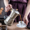 Aparat electric de cafea cubanez Klausberg KB 7999, 500 W, 6 cesti, Element de incalzire incorporat, Supapa de siguranta, Bej
