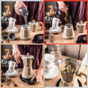 Aparat electric de cafea cubanez Klausberg KB 7999, 500 W, 6 cesti, Element de incalzire incorporat, Supapa de siguranta, Bej