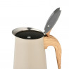 Aparat electric de cafea espresso cubanez Klausberg KB 7997, 600 ml, 12 cesti, Supapa de siguranta, Otel, Inductie, Bej
