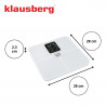 Cântar-analizor Klausberg KB 7941, până la 180 kg, BIA, Bluetooth, ecran LCD, sticlă securizată, Smart, alb