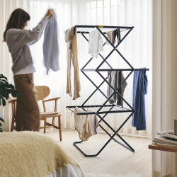 Uscator de rufe Joseph Joseph AirFrame™ 5000024, 16 m, 3 nivele, Pliabil, Mecanism de blocare, Negru/Galben