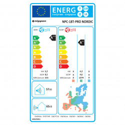 Aparat de aer conditionat cu invertor Nippon NPC 18 T-PRO NORDIC, 18.000 BTU, 35 m², A+++/A++, R-32, Alb