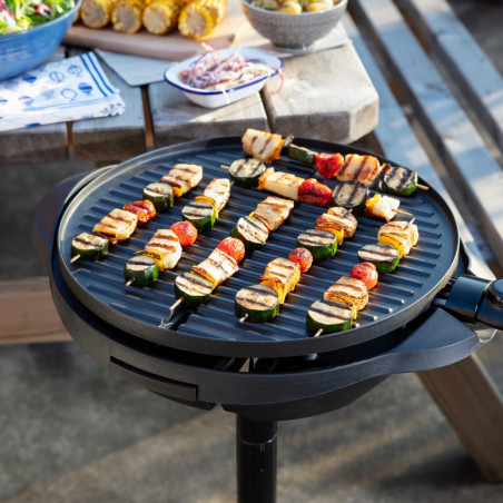 Grătar electric George Foreman 22460-56, 2400 W, 44,5 cm, 15 porții, 5 niveluri de temperatură, strat antiaderent, negru