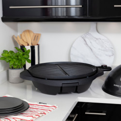 Grătar electric George Foreman 22460-56, 2400 W, 44,5 cm, 15 porții, 5 niveluri de temperatură, strat antiaderent, negru