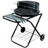 Gratar pe carbuni Master Grill & Party MG925, 54,5 cm, Carcasa emailata, Reglabil, Pliabil, Roti, Negru