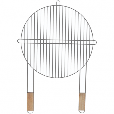 Gratar Master Grill & Party MG257, 51 cm, Manere din lemn, Crom