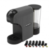 Mașină de cafea cu capsule 7-în-1 Crown CCM-1533 GR, 20 bari, 0,9 l, comandă tactilă, LED, rezervor detașabil, negru