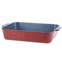 Tavă pentru cuptor și plită Oliver Voltz OV54322BS32, 32 x 23 x 7,5 cm, Emailata, Antiaderenta, Inducţie, Rosu melanj