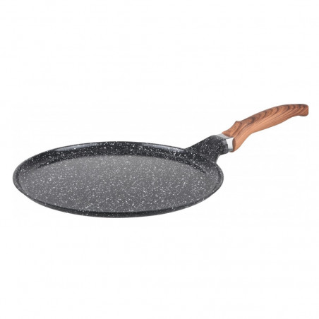 Tigaie pentru clatite Oliver Voltz OV54324C24, 24 cm, Acoperire antiaderenta marmorata, Inductie, Negru melanj