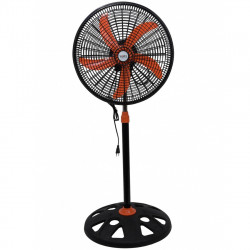 Ventilator Oliver Voltz OV51760N18, 50 W, 18", 3 viteze, Indicator luminos, Reglabil, Negru/Portocaliu