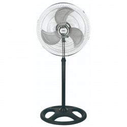 Ventilator Rosberg R51760J18S, 70 W, 18", 3 viteze, Oscilare, Inaltime reglabila, Negru/Crom