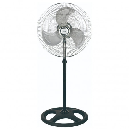 Ventilator Rosberg R51760J18S, 70 W, 18", 3 viteze, Oscilare, Inaltime reglabila, Negru/Crom