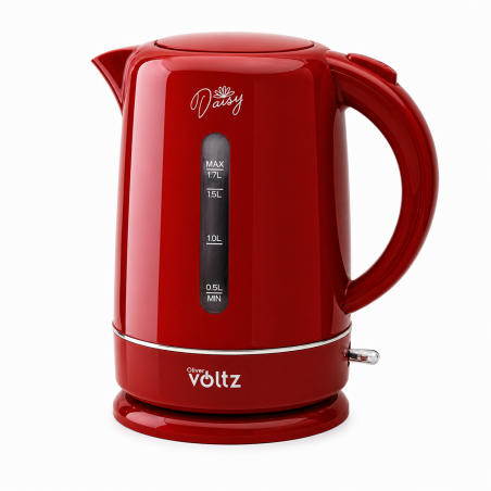 Cana electrica Oliver Voltz Daisy OV51230W, 2200W, 1.7 L, Oprire automata, Rosu