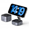 Încărcător wireless cu inducție 3-în-1 UGREEN W526, putere maximă 25 W, MagSafe, 7,5 W/iOS, USB-C, negru