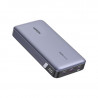 Baterie externă UGREEN PB205, 25000 mAh, PD 3.1 145 W, ecran digital cu LED, potrivită pentru călătoriile cu avionul, USB-C, gri
