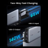 Baterie externă UGREEN PB205, 25000 mAh, PD 3.1 145 W, ecran digital cu LED, potrivită pentru călătoriile cu avionul, USB-C, gri