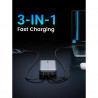 Baterie externă UGREEN PB205, 25000 mAh, PD 3.1 145 W, ecran digital cu LED, potrivită pentru călătoriile cu avionul, USB-C, gri