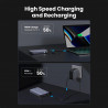 Baterie externă UGREEN PB720, 20000 mAh, PD 3.0 100 W, ecran digital cu LED, potrivită pentru călătoriile cu avionul, USB-C, gri