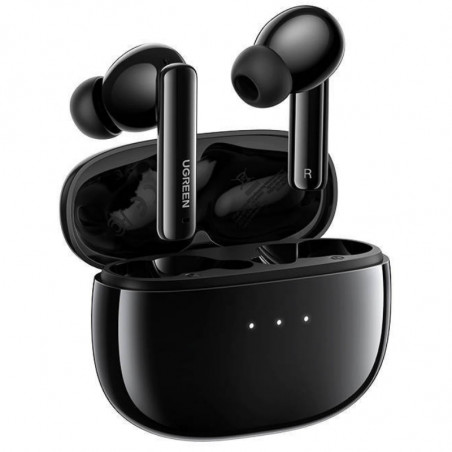 Casti fara fir UGREEN HiTune T3 TWS ANC WS106, 7 ore, Reducere activa a zgomotului (ANC), Ambient Sound, Comandă tactila, Bluetooth 5.2, Negru
