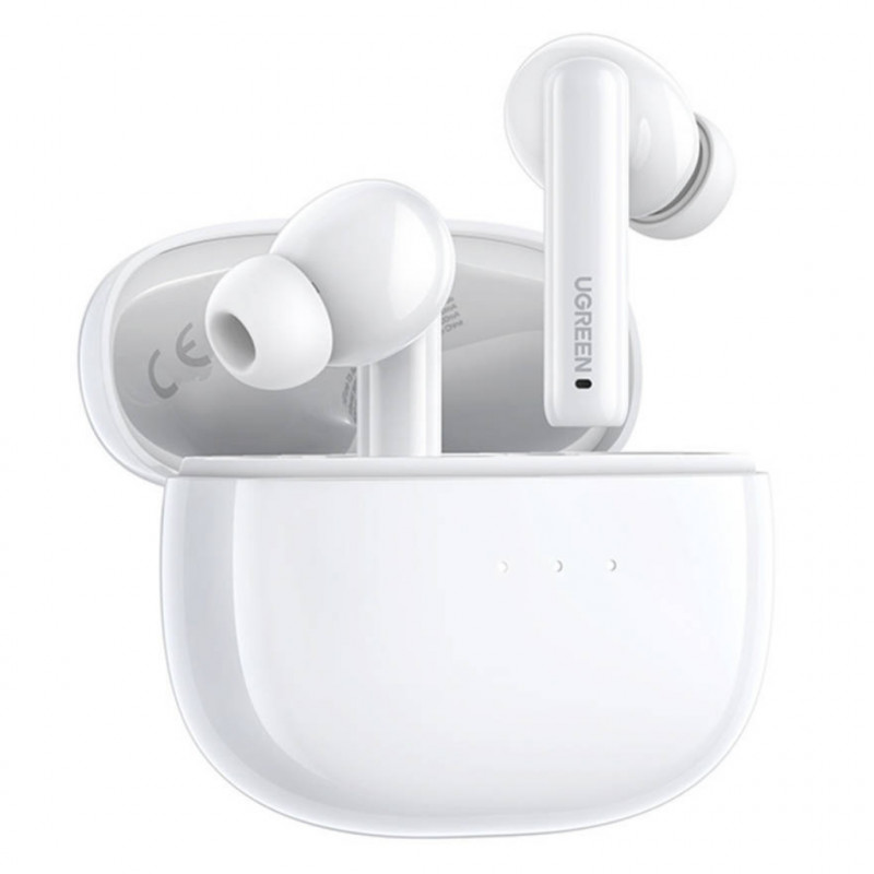 Căști fără fir UGREEN HiTune T3 TWS ANC WS106, 7 ore, reducere activă a zgomotului (ANC), Ambient Sound, comandă tactilă, Bluetooth 5.2, alb