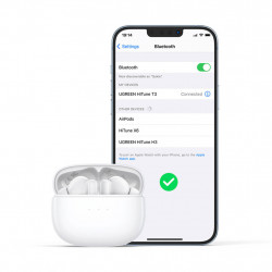 Căști fără fir UGREEN HiTune T3 TWS ANC WS106, 7 ore, reducere activă a zgomotului (ANC), Ambient Sound, comandă tactilă, Bluetooth 5.2, alb
