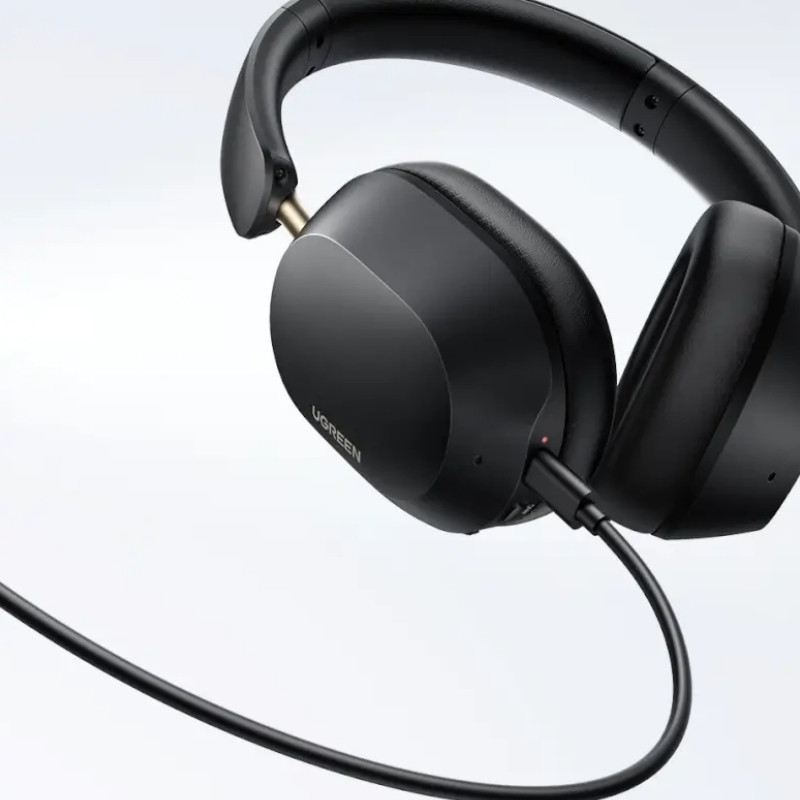 Căști fără fir UGREEN HiTune ANC Max5c HP203, Până la 75 de ore, Spatial Audio, Hi-Res, Anulare hibridă a zgomotului (ANC), Pliabile, Negru