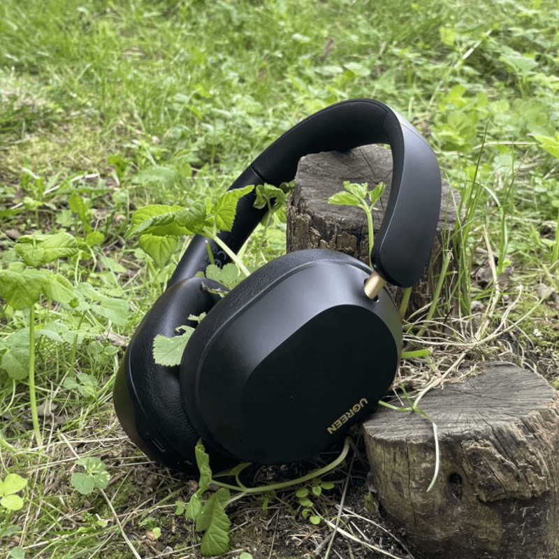 Căști fără fir UGREEN HiTune ANC Max5c HP203, Până la 75 de ore, Spatial Audio, Hi-Res, Anulare hibridă a zgomotului (ANC), Pliabile, Negru
