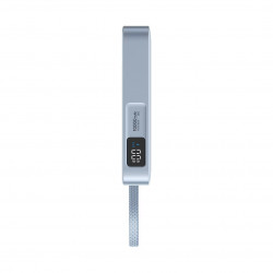 Baterie externă UGREEN PB773, 10000 mAh, PD 30 W, Qi2 25 W, Magflow, afișaj digital LED, cablu integrat, USB-C, albastru