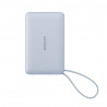 Baterie externă UGREEN PB773, 10000 mAh, PD 30 W, Qi2 25 W, Magflow, afișaj digital LED, cablu integrat, USB-C, albastru