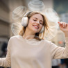 Casti fara fir UGREEN HiTune ANC Max5c HP203, Pana la 75 de ore, Spatial Audio, Hi-Res, Anulare hibrida a zgomotului (ANC), Pliabile, Alb