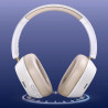 Casti fara fir UGREEN HiTune ANC Max5c HP203, Pana la 75 de ore, Spatial Audio, Hi-Res, Anulare hibrida a zgomotului (ANC), Pliabile, Alb