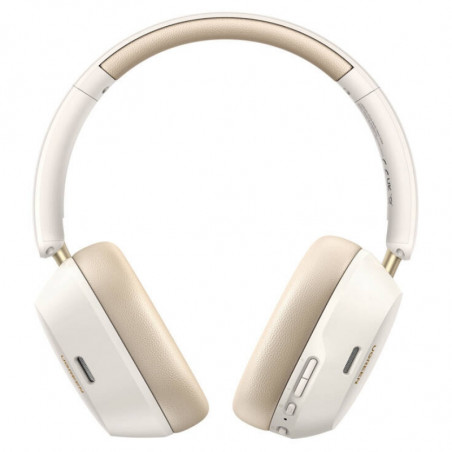 Casti fara fir UGREEN HiTune ANC Max5c HP203, Pana la 75 de ore, Spatial Audio, Hi-Res, Anulare hibrida a zgomotului (ANC), Pliabile, Alb