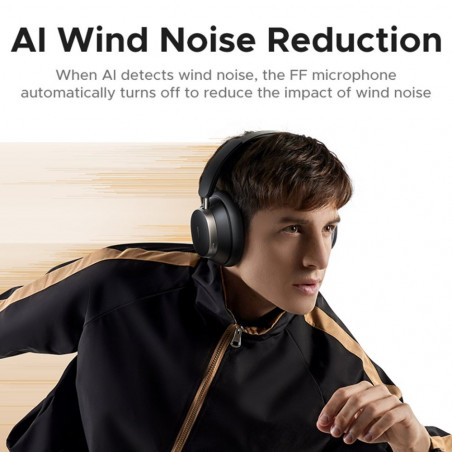 Căști fără fir UGREEN ANC HP206 StudioPro, până la 120 de ore, Hi-Res, LDAC, Spatial Audio, Game Mode, 8 moduri EQ, încărcare rapidă, negru