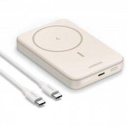 Baterie externă UGREEN PB561, 10000 mAh, PD 3.0 20 W, Qi 15 W, încărcare wireless magnetică, lumini LED, USB-C, alb