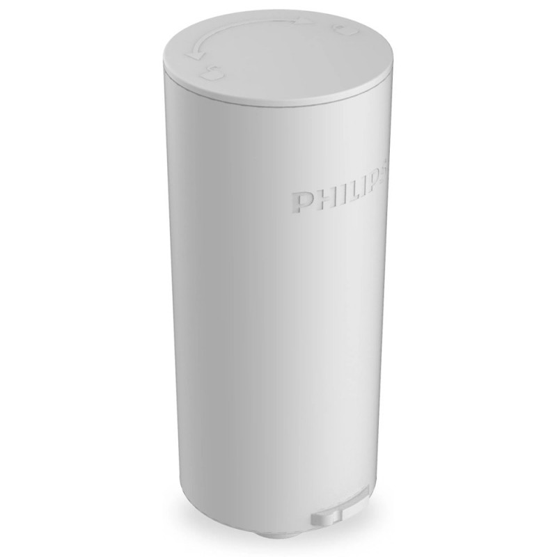 Filtru de rezervă pentru filtrul de apă instant Philips AWP225/58, 3 buc., Micro X-Clean, fibre de cărbune activ, îmbunătățește gustul și reduce clorul, pesticidele și plumbul, alb