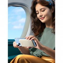 Baterie externă UGREEN PB560, 5000 mAh, PD 3.0 20 W, Qi 7,5 W, încărcare wireless magnetică, lumini LED, USB-C, alb
