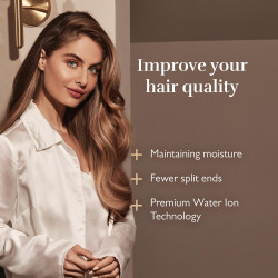 Uscător de păr Silk'n SilkyAir Pro HDB3PE1001, 1600 W, 76 km/h, 18 moduri, control automat al temperaturii, 39-98 °C, ionizare, 3 accesorii, LED, roz auriu