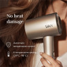 Uscător de păr Silk'n SilkyAir Pro HDB3PE1001, 1600 W, 76 km/h, 18 moduri, control automat al temperaturii, 39-98 °C, ionizare, 3 accesorii, LED, roz auriu