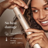 Placă de îndreptat părul Silk'n SilkyStraight SIS1PE1001, 45 W, 12 setări de temperatură, afișaj LED, plăci din titan, tehnologie cu infraroșu, ionizare, 120-230 °C, memorie, aur roz