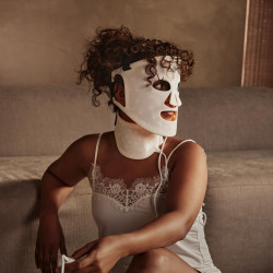 Mască fototerapeutică pentru față Silk'n LED Face Mask 100 FLM100PE1001, autonomie de 130 de minute, 4 moduri, sesiune de 10 minute, design flexibil, alb