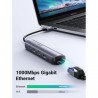 Stație de andocare 5-în-1 UGREEN CM418, PD 100 W, USB-C către 1xUSB-C (PD)/2xUSB-A/1xHDMI/RJ45, 4K la 30 fps, gri